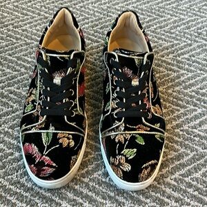Christian Louboutin velvet sparkly sneaker